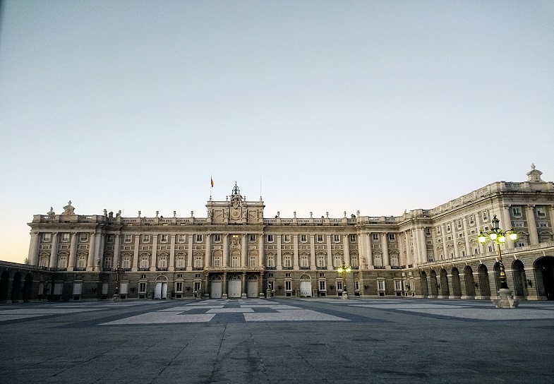 Wide Angle Shot Of West Park In Madrid, Spain During Daytime